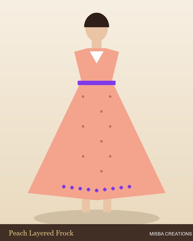 Peach Layered Frock