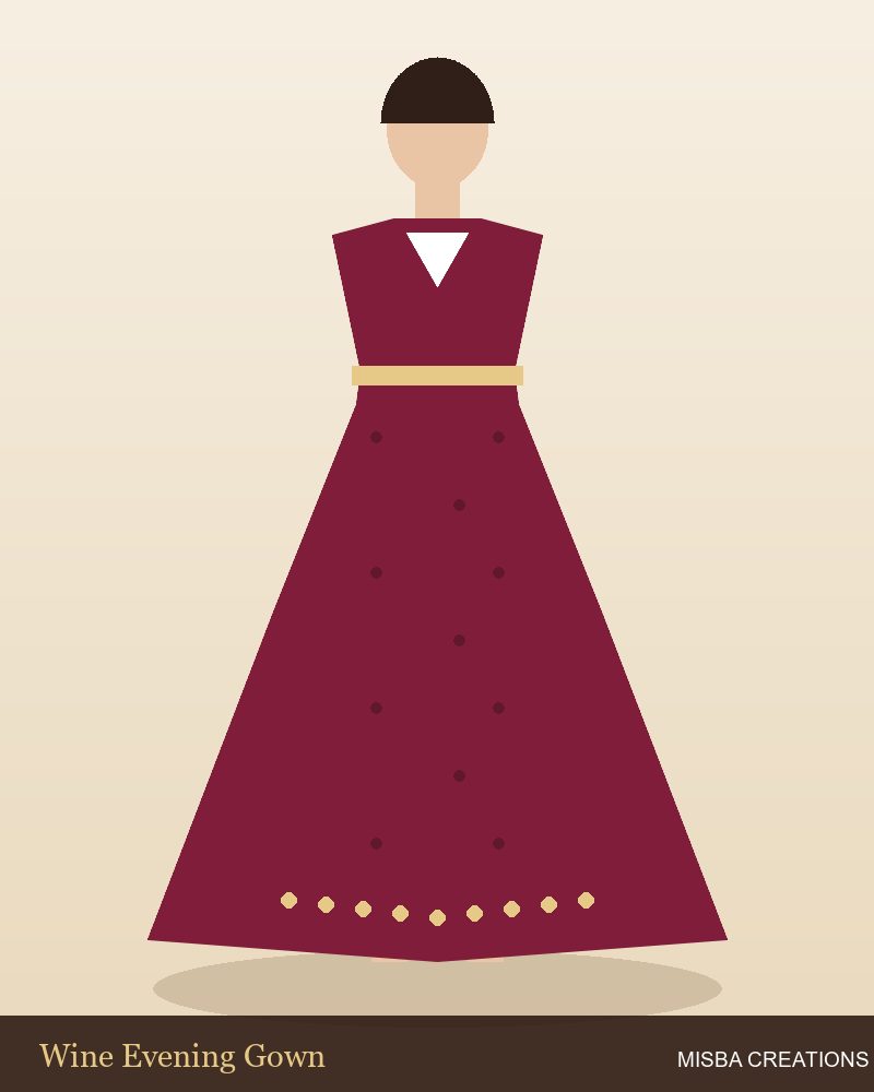 Wine Evening Gown