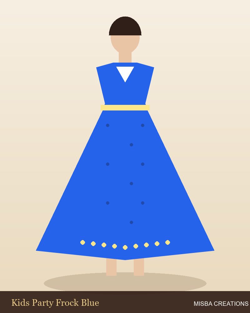 Kids Party Frock Blue